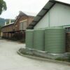 5000 litre Round Water Tanks Mist Green