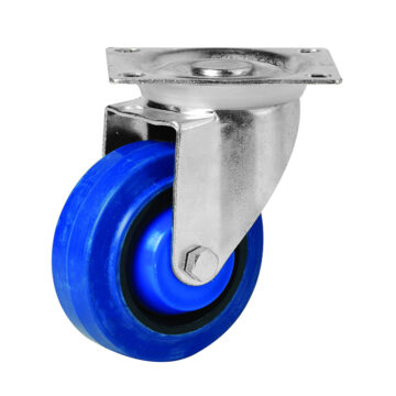 125mm Blue Rubber Swivel Castor