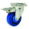 125mm Blue Rubber Swivel Brake Castor