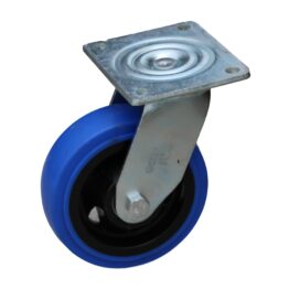 150mm Blue Rubber Swivel Castor